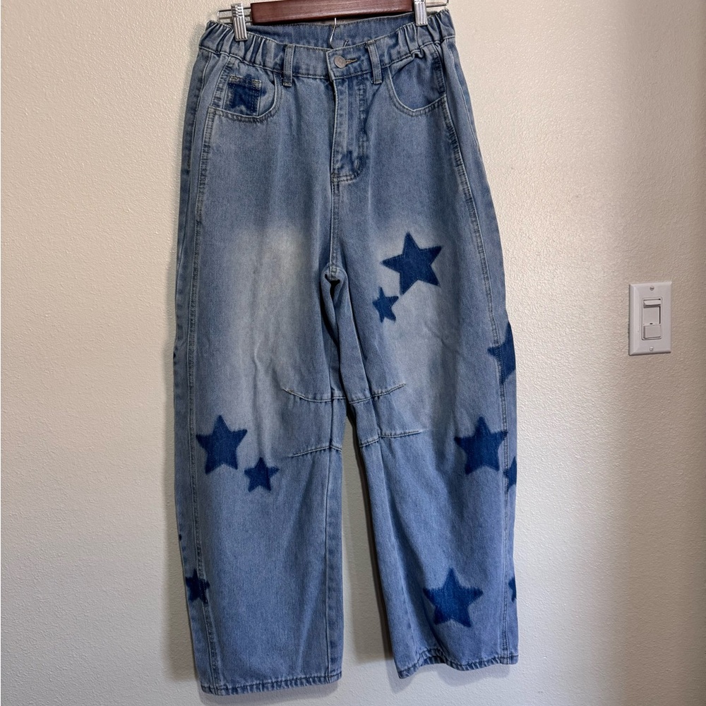 Blue Star Patterned Jeans